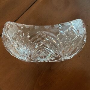 Vintage kidney shape glass bowl